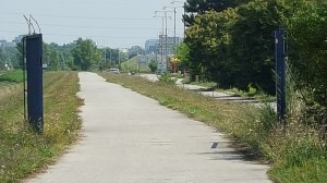 Remains of the border gates entering Slovakia
