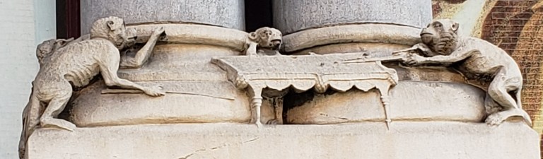 monkeys playing billiards