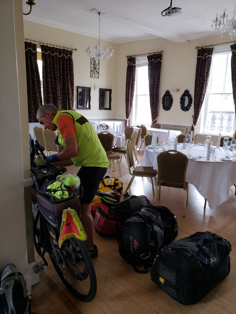 Bike storage in dining room